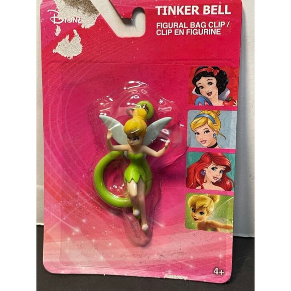 Disney Tinker Bell Figure Bag Clip book purses backpacks & Little Mermaid DVD - Picture 2 of 11